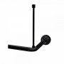 Карниз для ванной угловой с подвесом 170х80 Grekon 1270-170/21BLK черный