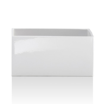 Decor Walther DW 624 Бокс универсальный 25x12x12см, фарфор, настольный, цвет: белый