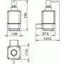 Диспенсер Langberger Дозатор для жидкого мыла черный стеклянный к стене квадратный 11321A-BP