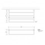 Decor Walther Corner KHT Полотенцедержатель 60см, подвесной, цвет: черный матовый