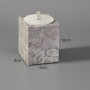Косметическая емкость с крышкой квадратная Kassatex Lotus Beige LOS-CJM-BGE