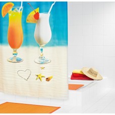 Штора для ванных комнат Sex on the beach цветной 180*200 48310