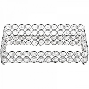 Подставка для предметов 25 см Kassatex Crystal Round Silver CRD-STR-SLV