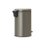 Мусорное ведро с педалью Brabantia NewIcon платиновое 113628 (12л)