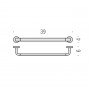 Держатель для полотенца 39 см Colombo Design Nordic B5209