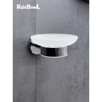 Мыльница для ванной Rainbowl 2284 LONG настенная стекло хром