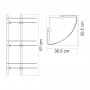 Полка угловая тройная Wasserkraft Kammel K-3133WHITE белая