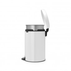 Мусорное ведро с педалью Brabantia NewIcon белое 114243 (20л)