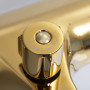 Смеситель для ванны с коротким изливом Wasserkraft Sauer 7101 золото