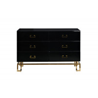 Комод черный с ящиками