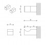 Decor Walther Corner HAK1 Набор крючков 2 шт., подвесной, цвет: золото