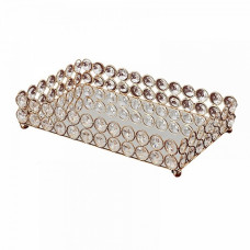 Подставка для аксессуаров Kassatex 25 см Crystal Round Gold CRD-STR-GD