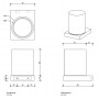 Decor Walther Contract Стакан для зубных щеток, подвесной, цвет: черный матовый
