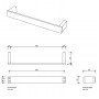 Decor Walther Contract Полотенцедержатель 45 см, цвет: хром