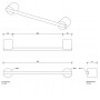 Decor Walther Stone HTE30 Полотенцедержатель 30см, подвесной, цвет: белый / хром