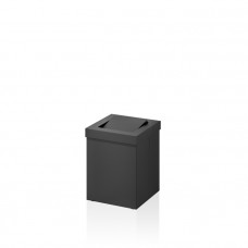Decor Walther DW 1130 Корзина для бумаги 12x12x15см, с крышкой, напольная, цвет: черный матовый