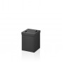 Decor Walther DW 1130 Корзина для бумаги 12x12x15см, с крышкой, напольная, цвет: черный матовый