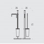 Стойка для ершика с бумагодержателем Colombo Design PLUS W4935