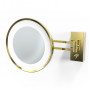 Decor Walther BS 36 LED Косметическое зеркало 22см, подвесное, увел. 3x, подсветка LED, цвет: золото