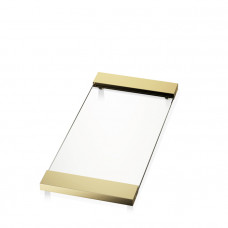 Decor Walther Classic Tab 37 Лоток универсальный 37x17см, прозрачное стекло, настольный, цвет: золото