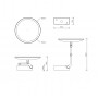 Decor Walther Vision R Косметическое зеркало, цвет: черный матовый