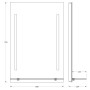 Зеркало с полкой 50 см и led подсветкой EVOFORM Ledline-S BY 2160 (50х75)