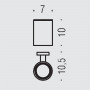 Colombo Plus Стакан подвесной, цвет: хром