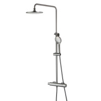 Душевая система с термостатом Lemark Bronx LM3770GM графит