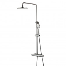 Душевая система с термостатом Lemark Bronx LM3770GM графит