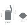 Мусорное ведро с педалью Brabantia NewIcon шампань 304460 (20л)