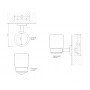 Стакан для зубных щёток подвесной Decor Walther Basic WMG 0530960 черный