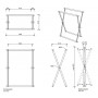Стойка для полотенец Decor Walther Cross 1 (60x32x82 см) 0507100