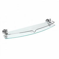Полка стеклянная с ограничителем 60 см Camelos Rychmond Chrome H1605