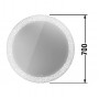 Зеркало с подсветкой круглое 70 см Duravit Happy D.2 Plus HP7480S0000