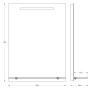 Зеркало с полкой 50 см и led подсветкой EVOFORM Ledline-S BY 2153 (55х75)
