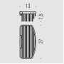 Colombo Angolari Полка металлическая 27x13xh7.8см, цвет: хром