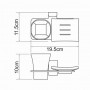 Мыльница со стаканом подвесные Wasserkraft Exter K-5226 бронза