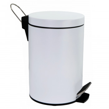 Мусорное ведро с педалью Wasserkraft K-635WHITE (5л) белое