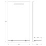 Зеркало с полкой 40 см и led подсветкой EVOFORM Ledline-S BY 2151 (40х75)