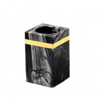 Стакан для зубной пасты квадратный Kassatex Nobiliti NOT-T-BLK