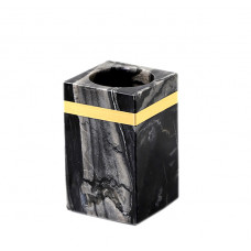 Стакан для зубной пасты квадратный Kassatex Nobiliti NOT-T-BLK