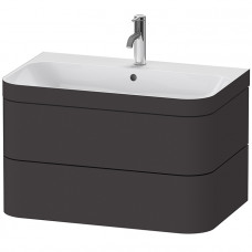Тумба с умывальником подвесная Duravit Happy D.2 Plus HP4637O8080 черная