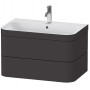Тумба с умывальником подвесная Duravit Happy D.2 Plus HP4637O8080 черная