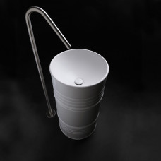 Раковина напольная Kerasan Artwork Barrel 4742K01 белая