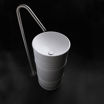 Раковина напольная Kerasan Artwork Barrel 4742K01 белая