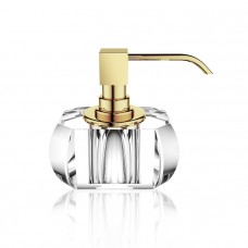Дозатор для мыла, настольный, хрустальное стекло, цвет: кристальный / золотой Decor Walther Kristall SSP 0924456