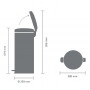 Мусорное ведро с педалью Brabantia NewIcon фуксия 128769 (30л)