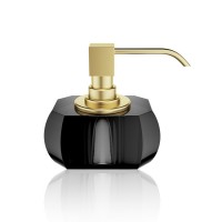 Дозатор для мыла, настольный, хрустальное стекло, цвет: антрацит / золото матовое Decor Walther Kristall SSP 0933494