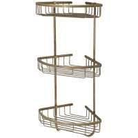 Полка-решетка угловая тройная Veragio Basket Bronzo VR.GFT-9067.BR бронза
