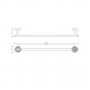 Decor Walther Basic HTE50 Полотенцедержатель 50см, подвесной, цвет: черный матовый